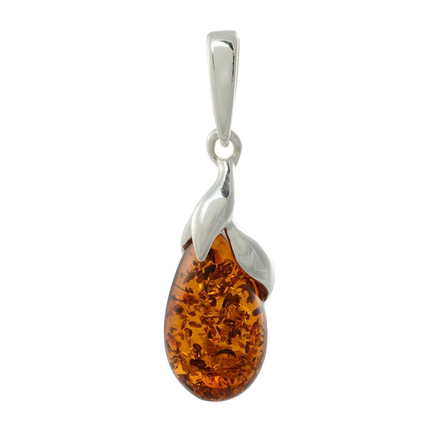 HolidayGiftShops Sterling Silver Baltic Amber Pendant Tina