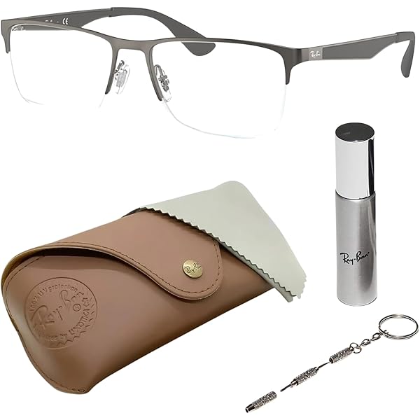 Ray-Ban RB6335 Rectangle Shape Metal Eyeglasses with Official