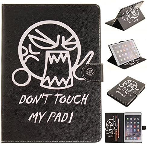Luckycheng Apple iPad Air 2 Case - Ultra Slim Leather Stand Folio Case Cover for iPad Air 2 (iPad 6) (9.7inch) (anger)