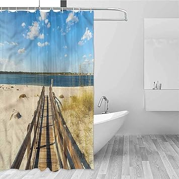 Amazon Com Gloria Johnson Beach Extra Wide Shower Curtain Perdido