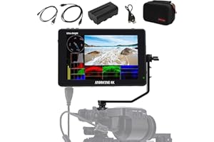 ANDYCINE C7 Field Camera Monitor 7” 2200nits 1920x1200 Touch Screen + Battery&Charge Cable+Mini&Micro HDMI Cords+Carry Case Camera Monitor Compatible for Sony,Canon,Fujifilm,Panasonic,BMPCC Cameras