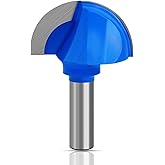 2" Cutting Diameter Round Nose Core Box Router Bit, 1/2 Inch Shank | Solid Carbide Round Nose Cove Box Router Bits
