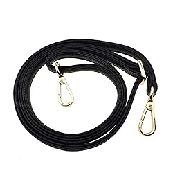 HAHIYO Adjustable Pebbled Black Leather Purse Chain
