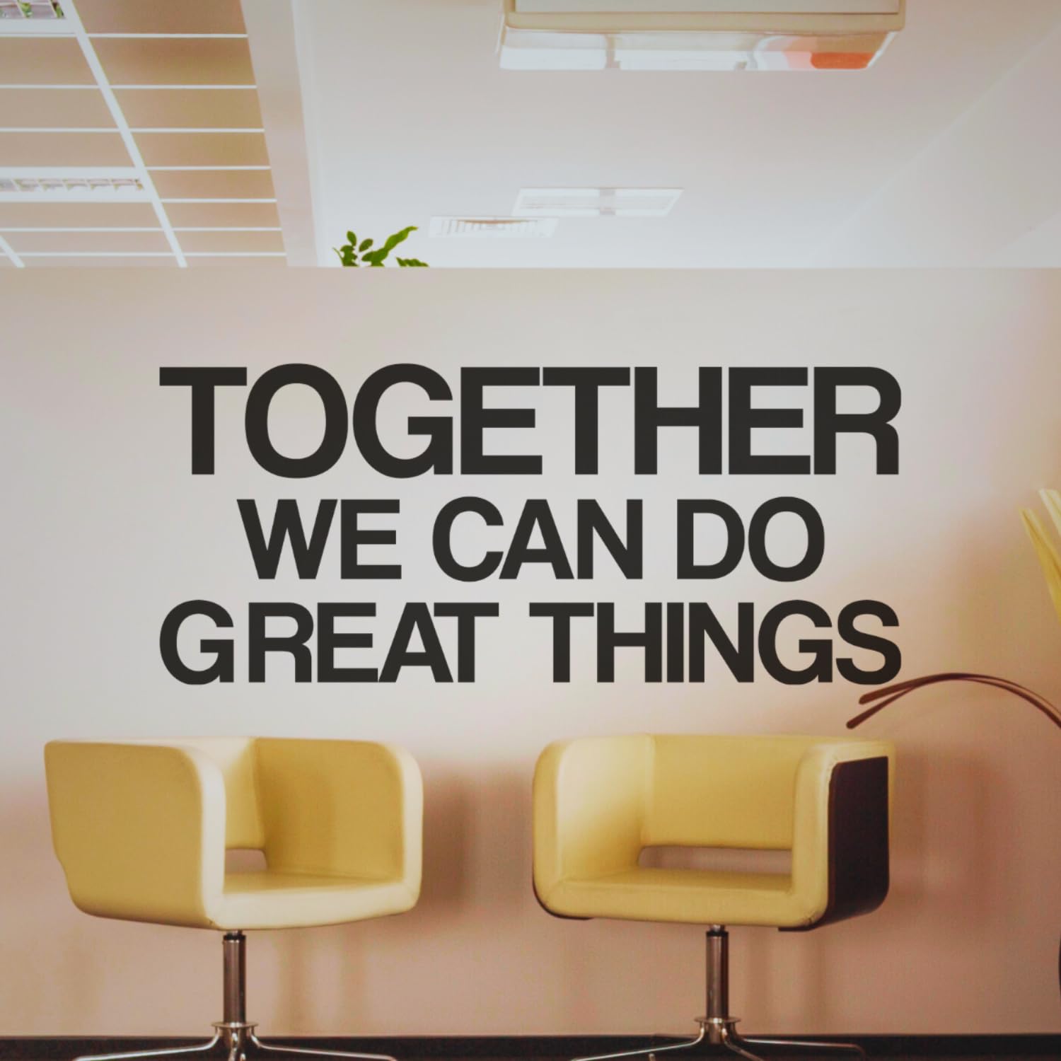 My Vinyl Story Large Together We Can Do Great Things Office Decor Wall Art Wall Decal Inspirational Motivational Vinyl Office Supplies Work Wall Sticker Teamwork Quote Business Sign