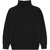 GLEAMING GRAIN Kids Turtleneck Sweaters Pullover Kids Toddler Long Sleeve Lapel Sweater Cotton Boys and Girls 3-10 Years