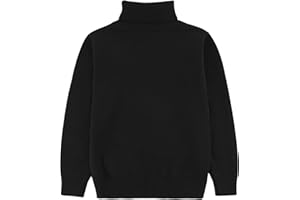 GLEAMING GRAIN Kids Turtleneck Sweaters Pullover Kids Toddler Long Sleeve Lapel Sweater Cotton Boys and Girls 3-10 Years