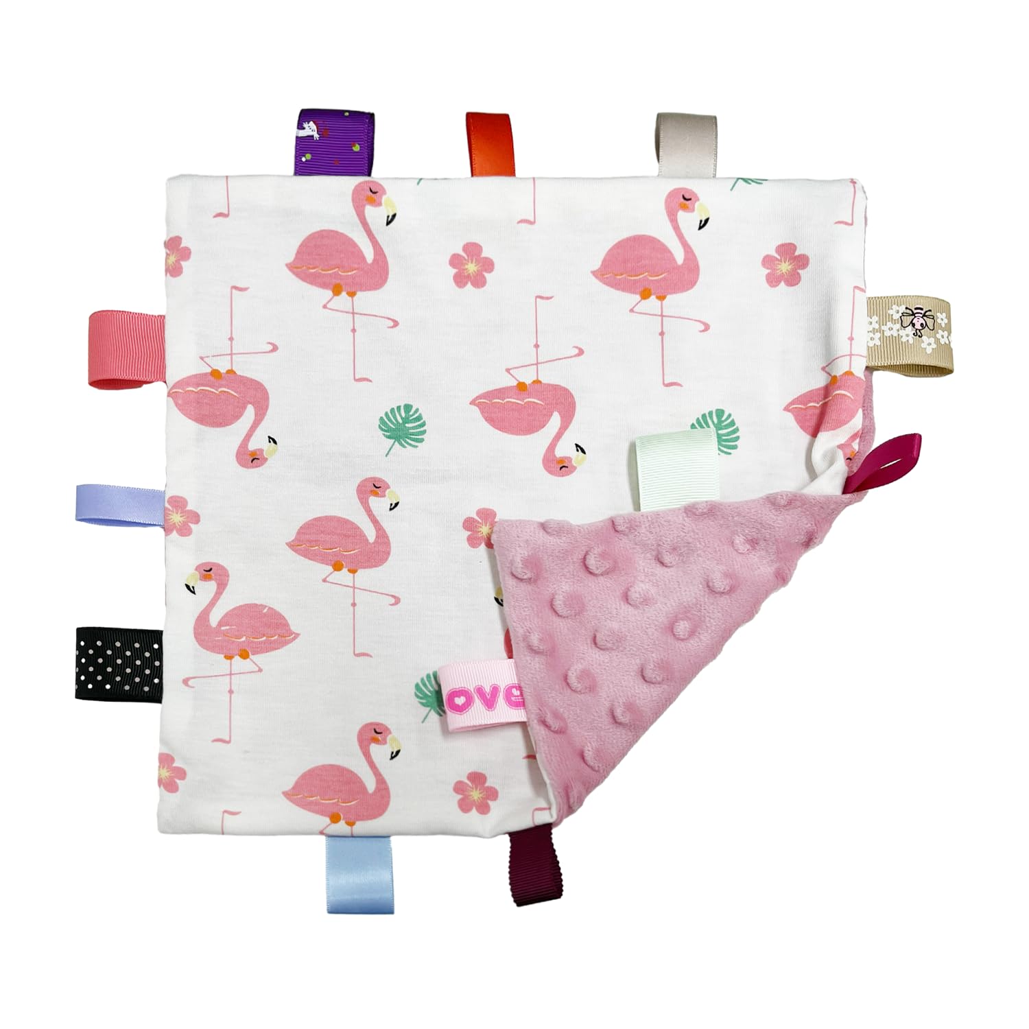 DUINIU 1 Piece Baby Safety Blanket, No Wrinkle Label Comfort Blanket, Baby Quilt Blanket, Newborn Soft Baby Blanket, Cute Patterned Pink Soft Blanket