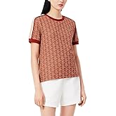 Lacoste Womens Slim Fit Monogram Jacquard T-Shirt