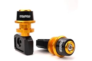 ZYAKOMO Compatible with Grom 125 2024 2025 MSX125 MSX 125 2013-2021 2022 2023 Grom Accessories CNC Motorcycle Swingarm Spools Sliders Rear Wheel Axle Stand Screws Adapter (Gold)