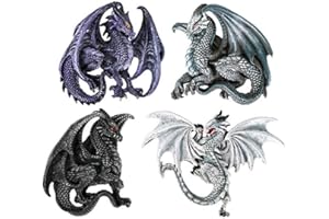 Dragon's Lair Ruth Thompson Set of 4 Collectible Sculptural Dragons Refrigerator Magnets Gift Decor