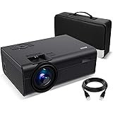 Living Enrichment Mini Projector, Built-in Dual Speaker and Full HD 1080p Movie Video Projector, 50000 Hours Life LED, Compat