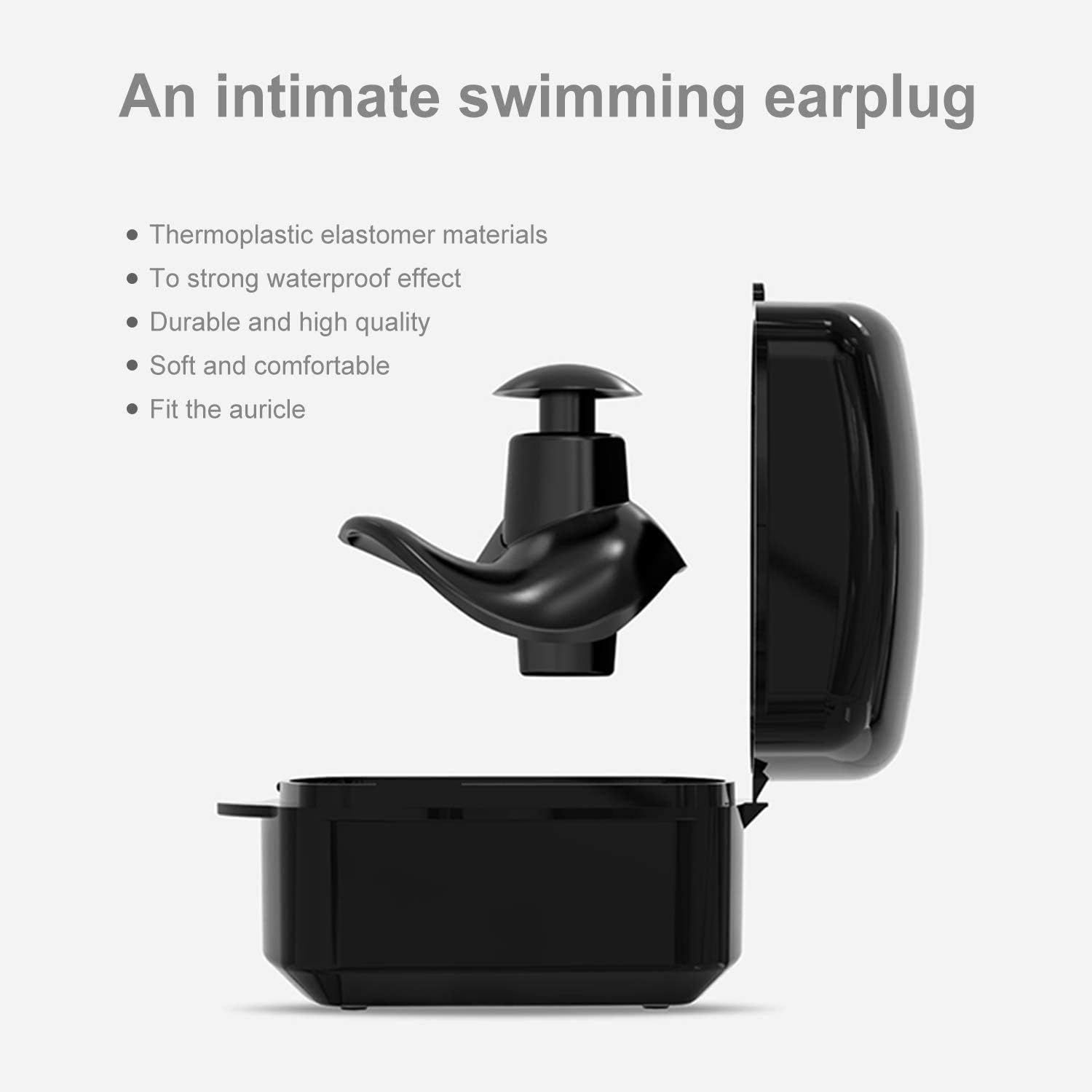 SYOSIN Swimming Ear Plugs, 3 Pairs Professional Waterproof Reusable Silicone Earplugs for Swimming Showering Surfing Snorkeling and Other Adults Water Sports: Health & Personal Care