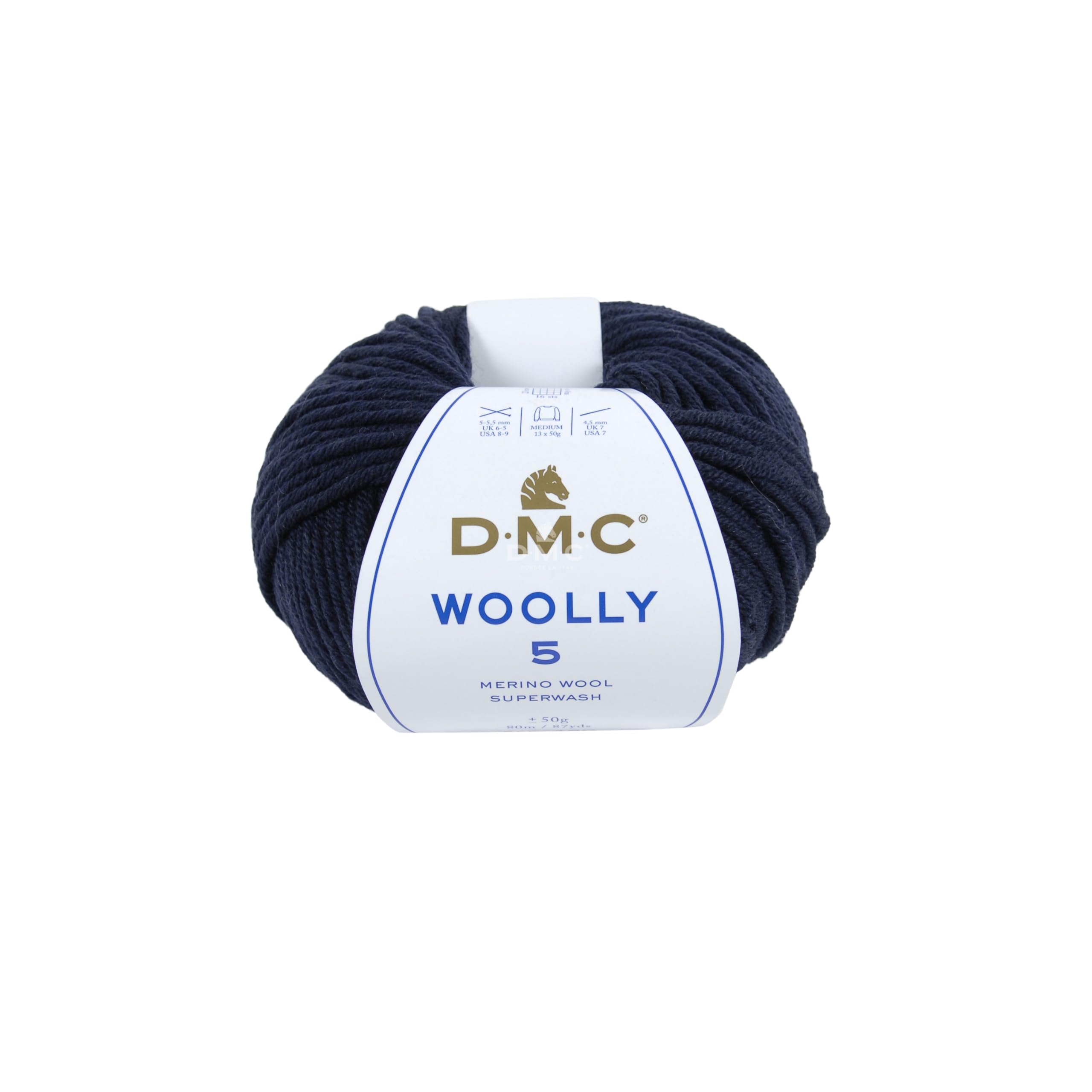 DMC Woolly 5" Merino Wool, Dark Blue (173), 50g โ image 1