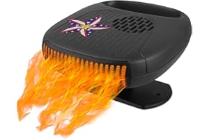 ROYADVE 12V 120W Portable Car Heater That Plugs into Cigarette Lighter, Portable Heater for Vehicle - Black