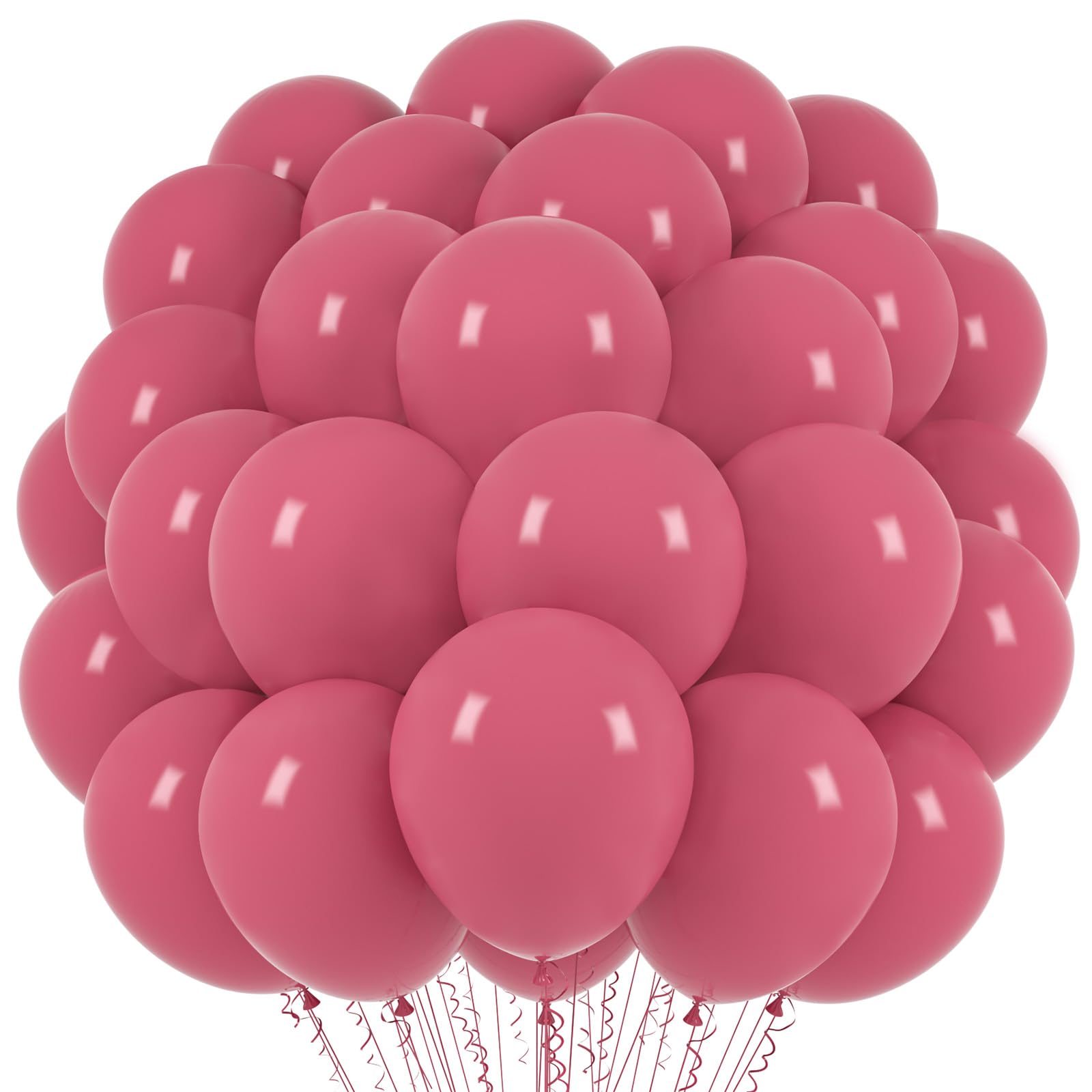 Photo 1 of Voircoloria Retro Hot Pink Balloons, 66pack 12inch Blush Hot Pink Balloons Latex Party Balloons for Birthday Baby Shower Valentine's Day Graduation Wedding Gender Reveal Anniversary Party Decorations