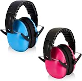 Zuimei 2 Pack Kids Ear Defenders Adjustable Earmuffs Red Blue view 1