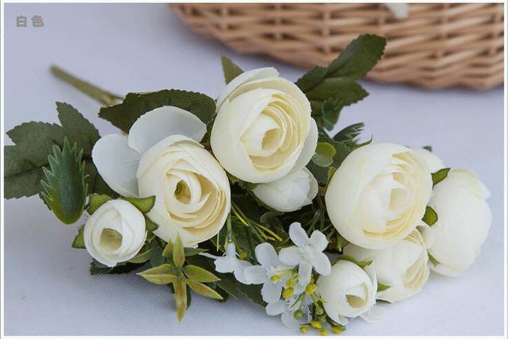 Simulated Flower Retro European Style Korean Rose Camellia Decoration Fake Flower Artificial Flowers Small Pastoral Silk Flower
