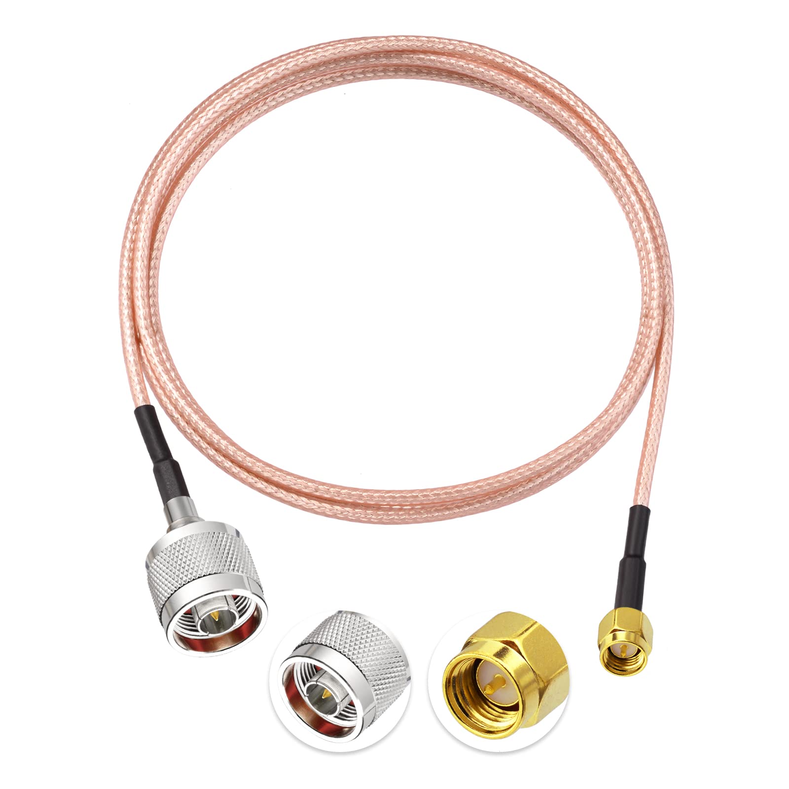 Eightwood 4G SMA Cable to N Adapter Cable SMA Antenna cable RG316 100cm 4G LTE 4G DTV industrial router 4G Router WiFi Hotspot mobile Cell