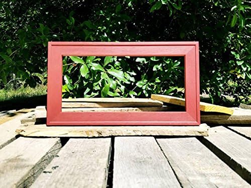 Rectangular wood open frame, small open frame, empty wood frame, rectangle frame, gallery wall frame, rustic wall decor