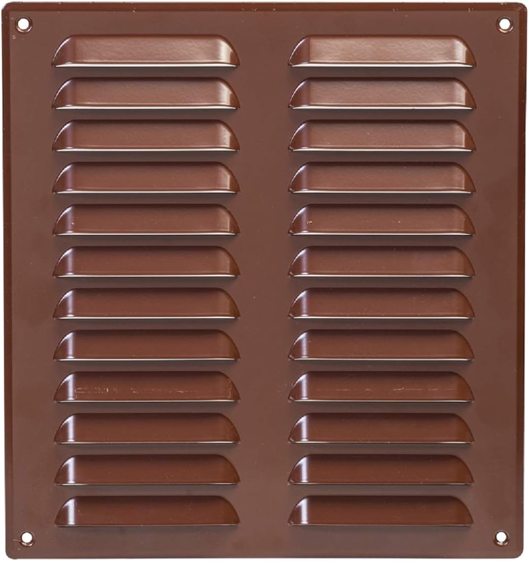 260x280mm / 10x11'' Air Vent Grille Cover Brown Ventilation Cover Metal with Insect Protection mr2628b, Rectangular - 260x280mm