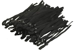 100PCS Elastic Strings with Adjustable Buckle for Face Mask Sewing, Elastic Cord for Masks, Elastic Band for Mask, Black