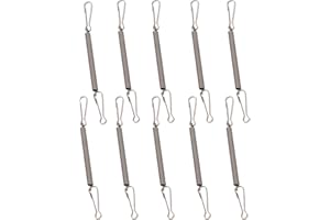 LQMBABY 10 Pcs Spring Clips for Rabbit Water Bottles Springs Holder Metal Clips Hanger Replacement for Small Animal Cages Hold Water Bottle in Place Indoor Outdoor for Hamster, Rats, Guinea Pigs