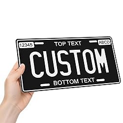 Metal Custom License Plate - 6x12 Inch - Select