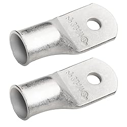 SELTERM 2pcs 3/0 AWG 1/4" Stud Tinned Copper Wire