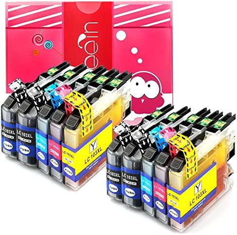 Cseein 10x LC103XL Compatible Ink Cartridge (4BK 2C 2M 2Y) High Yield Replacement for Brother DCP-J152W MFC-J245 MFC-J4310DW MFC-J4410DW MFC-J4510DW MFC-J4610DW MFC-J4710 MFC-J470DW MFC-J475DW