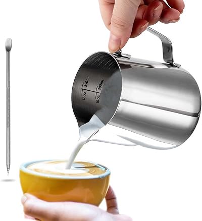 Dailyart 350ml Milk Frothing Pitcher 304 Stainless Steel Latte Art Pen