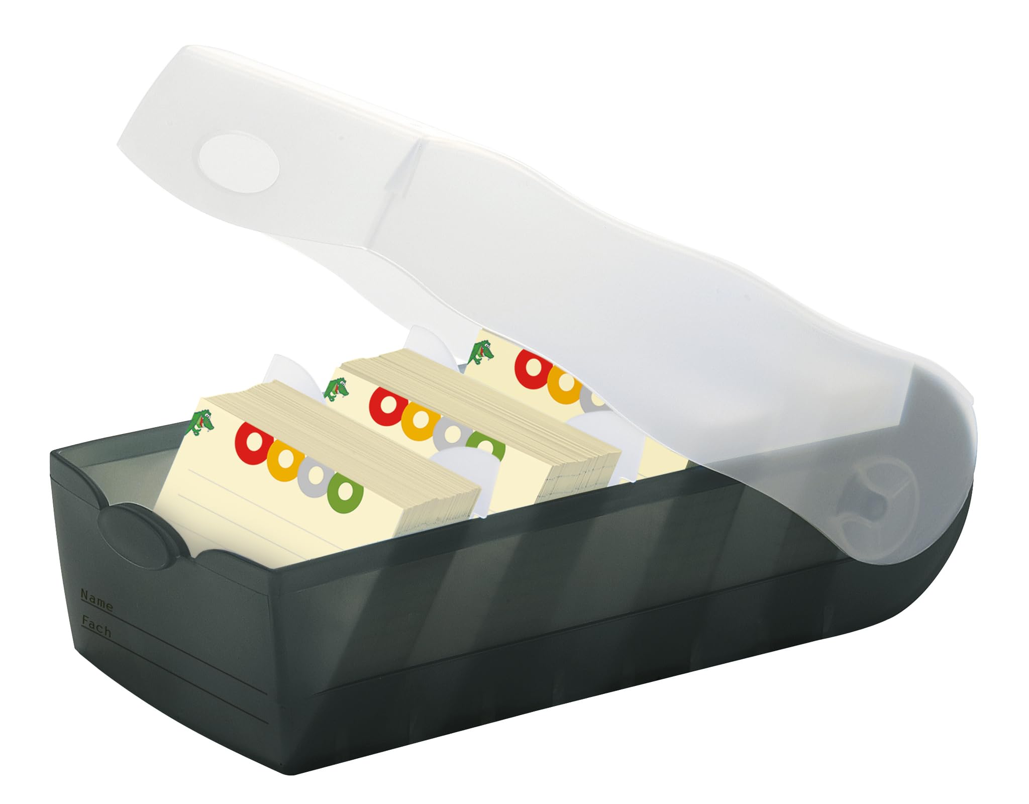 HAN 998633 - Card Box Croco A8 Translucent/Black