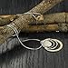 Two Tone 925 Sterling Silver & 14k Gold Filled Graduated Circles Pendant Necklace, 18”