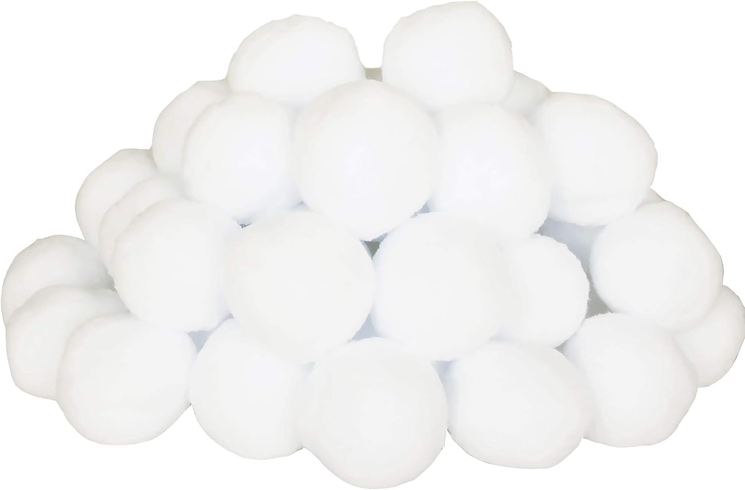 Artificial Snow - AMAZING TIME 50 Pack Indoor Fake Snowball Plush Snowball Fight Game Christmas Fun for Kid Winter Sports