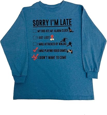 Playera de manga larga en ingles Clearance