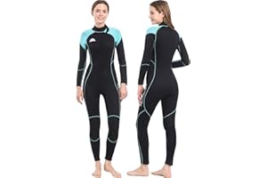 XUKER Women Men Wetsuit 2mm 3mm, Neoprene Wet Suits Front/Back Zip in Cold Water Full Body Dive Suit for Water Sports