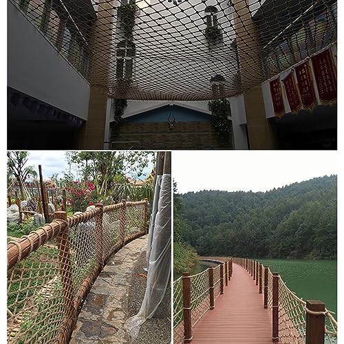 SSWZHANG Braided Net Hemp Protection Net Indoor Hemp Rope Decorative Net for Playground Protection Net Cargo Nets in Giant Gaming Net (Size:1 x 6 m x 3 x 20 ft))