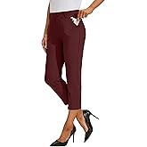 Willit Women's Capri Pants Dress Yoga Work Capri Slacks Stretch Office Business Casual Pants High Waisted 21"