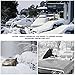[2019 Newest Upgrade] Magnetic Car Windshield Snow Cover for SUV. 4 Layers, Waterproof, Soft Scratch-Free, Ice Removal Padded Liner with Mirror Flap and Inside Buckle Belt. Most Secure Fitting