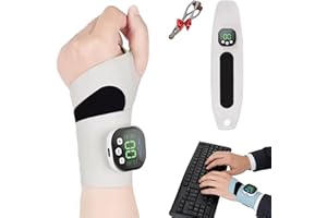 Rechargeable Adjustable Electric Wrist Massager, Cordless Hand Wrist Pad with Ergonomic Support, Detachable Host, 8 Modes, 30