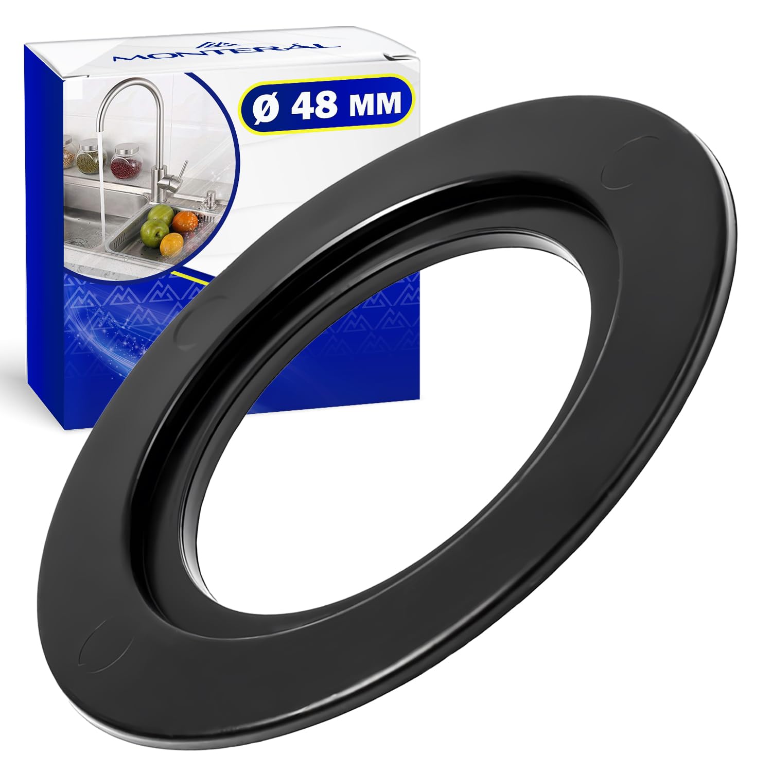 Replacement Sink Plug Rubber Seal for Strainer Basket for Kitchen Sink Ø48 mm for Franke 0060.773 112.0173.072 112.0173.076 112.0173.079 - MONTERAL