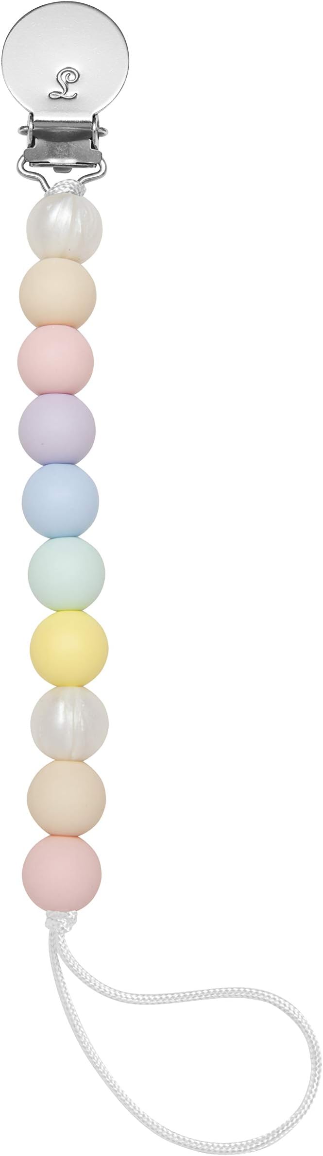 Loulou Lollipop Silicone Soothie Pacifier Clip Binky Holder for Newborn and Baby Girl and Boy - Lolli - Cotton Candy