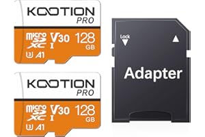 KOOTION 128GB Micro SD Card 2 Pack Micro SDXC UHS-I High Speed up to 90MB/s TF Card 128GB Card Memory U3,A1,V30, Full HD Vide