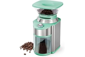 BOLY Electric Conical Burr Coffee Grinder, Adjustable Burr Mill with 19 Precise Grind Setting, Stainless Steel Coffee Grinder Electric for Drip, Percolator, French Press, Espresso, Green