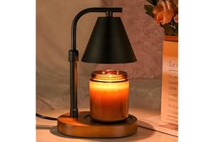SOKCVSEA Candle Warmer Lamp Timer Height Adjustable, Birthday Gifts for Women Mom Gifts, House Warming Gifts New Home Decor, Wax Melt with 2 Bulbs Blacks