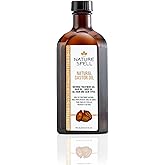 Nature Spell Cold Pressed Castor Oil, Pure Castor Oil for Hair Growth, Works for Eyelashes, Eyebrow, and Skin, 5.07 FL Oz