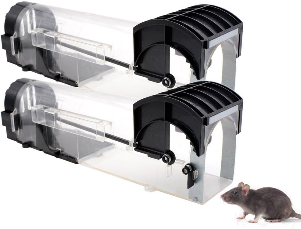 thumbnail image 2 of Eaton Little Pete Humane Mouse Trap (2-Pack) – Live Catch Multiple-Catch Clear Lid 2 of 5