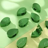 Cerolopy 30 Pcs Plant Climbing Wall Clips with Adhesive Green Leaf Shaped view 5