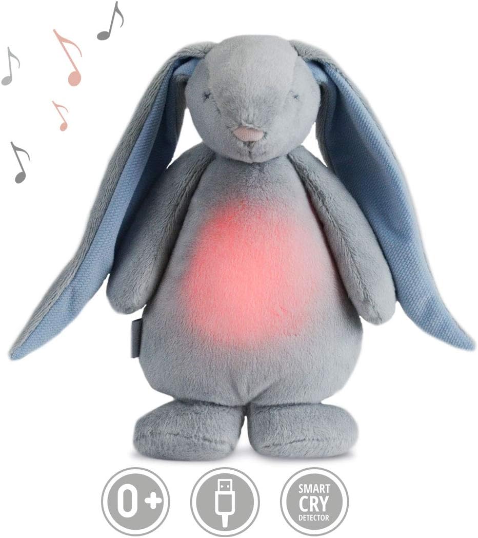 MOONIE White Pink Noise Toy | Baby Night Light Sleeping Aid | USB Recheargable Soothing Sound Comforter With Cry Sensor | Suitable From Birth | Machine Washable…