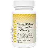 Amazon Brand - Solimo Timed Release Vitamin B12 1000mcg – Normal Energy Production and Metabolism, Immune System Support - 10