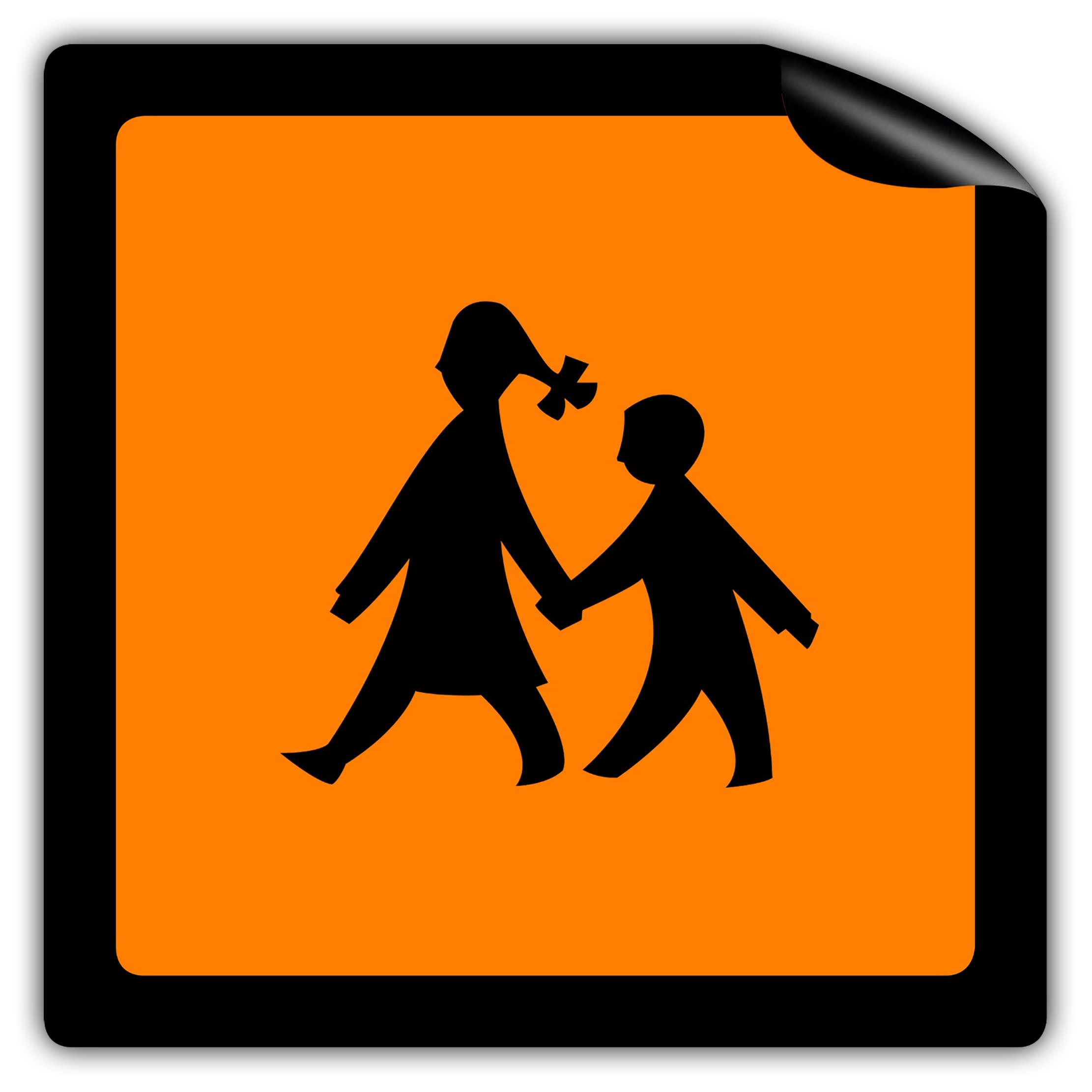 STROBO School Bus Sign Magnetic School Bus 30 x 30 cm Warning Sign Student Transport Magnetic Sign Car Warning Sign School Board